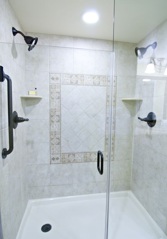 Luxury Shower with Black Fixtures